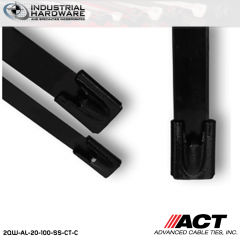 ACT AL-20-100-SS-CT-C 20 in. Stainless Steel Coated Cable Tie 1000 pcs/case