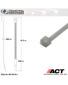 ACT AL-36-120-9-L Heavy Duty 120LB.  36 in. 120lb Natural Ties (500 Pcs/Case)