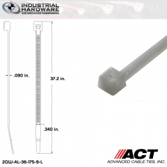 ACT AL-36-175-9-L Extra Heavy Duty 175LB.  36 in. 175lb Natural Ties (500 Pcs/Case)