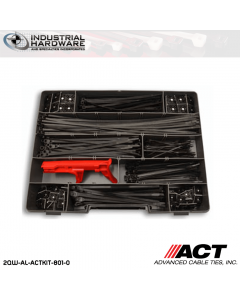 ACT AL-ACTKIT-801-0 UV Black Cable Tie Mounting 801pc/Kit with Tension Tool 5 kit/Case