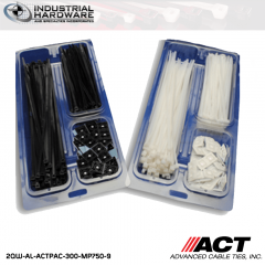 ACT AL-ACTPAC-300-MP750-9 UV Natural 7" 11" Cable Tie & 3/4" Mounting Base Kit 20kit/Case