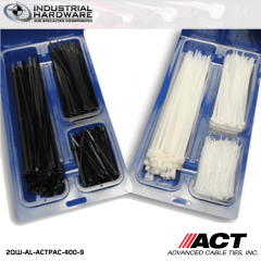 ACT AL-ACTPAC-400-9 Natural Cable Tie Kit 4"-7"-11"