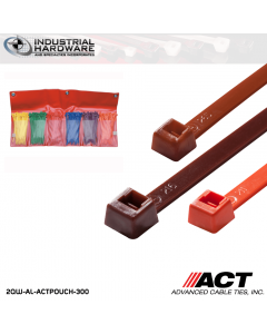 ACT AL-ACTPOUCH-300 4 in. 300pc Color Cable Tie Variety Pouch 10 kit/Case 