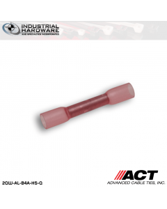 ACT AL-B4A-HS-Q Red Heat Shrink Butt Connector 22-18 AWG 250 pc/Case