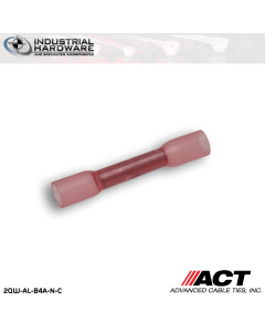 ACT AL-B4A-N-C Red Double Crimp Nylon Butt Connector 22-18 AWG 1000 pc/Case