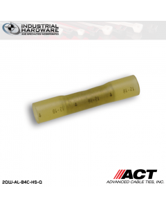 ACT AL-B4C-HS-Q Yellow Heat Shrink Butt Connector 12-10 AWG 250 pc/Case