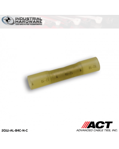 ACT AL-B4C-N-C Yellow Double Crimp Nylon Butt Connector 12-10 AWG 1000 pc/Case