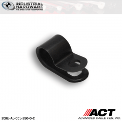 ACT AL-CCL-250-0-C 1/4 in. Light Duty Black Cable Clamps 5000 pcs