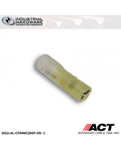 ACT AL-CFR4NC250F-HS-C Yellow Heat Shrink Fully Insulated Female Disconnect 250pc/Case