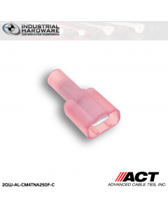 ACT AL-CM4TNA250F-C Red Nylon Fully Insulated Male Disconnect 1000pc/Case