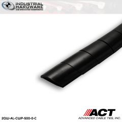 ACT AL-CWP-500-0-C 1/2 in. Polyethylene UV Black Cable Wrap 100 ft