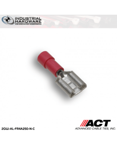 ACT AL-FR4A250-N-C Red Double Crimp Nylon Female Disconnect 22-18 AWG 1000 pc/Case