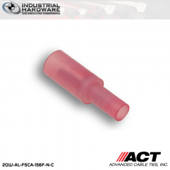 ACT AL-FSCA-156F-N-C Red Double Crimp Nylon Female Snap Plug 22-18 AWG 1000 pc/Case