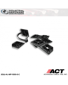 ACT AL-MP-1000-0-C 1 in. Nylon Mounting Pad Rubber Base UV Black 1000 Pcs/Case