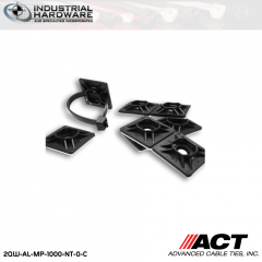 ACT AL-MP-1000-NT-0-C 1 in. Nylon Mounting Pad No Tape UV Black 1000 Pcs/Case