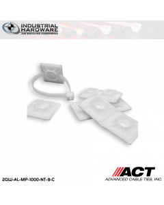 ACT AL-MP-1000-NT-9-C 1 in. Nylon Mounting Pad No Tape Natural 1000 Pcs/Case