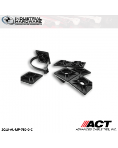 ACT AL-MP-750-0-C 3/4 in. Nylon Mounting Pad Rubber Base UV Black 1000 Pcs/Case