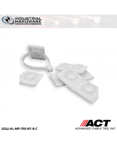 ACT AL-MP-750-NT-9-C 3/4 in. Nylon Mounting Pad No Tape Natural 1000 Pcs/Case