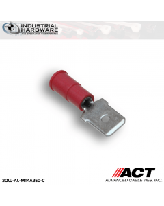 ACT AL-MT4A250-C Red Nylon Male Disconnect 22-18 AWG 1000 pc/Case