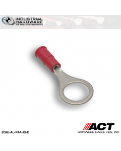 ACT AL-R4A-10-C Red Vinyl Ring Terminal 22-18 AWG 1000 pc/Case