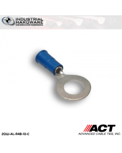 ACT AL-R4B-10-C Blue Vinyl Ring Terminal 16-14 AWG 1000 pc/Case