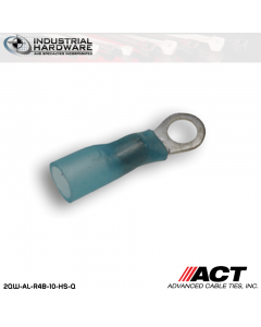 ACT AL-R4B-10-HS-Q Blue Heat Shrink Ring Terminal 16-14 AWG 250 pc/Case