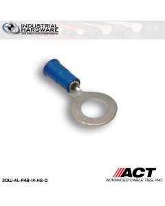 ACT AL-R4B-14-HS-Q Blue Heat Shrink Ring Terminal 16-14 AWG 250 pc/Case