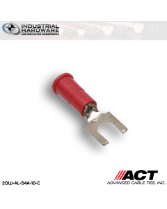 ACT AL-S4A-10-C Red Vinyl Spade Terminal 22-18 AWG 1000 pc/Case