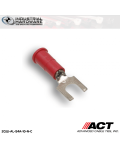 ACT AL-S4A-10-N-C Red Double Crimp Nylon Spade Terminal 22-18 AWG 1000 pc/Case