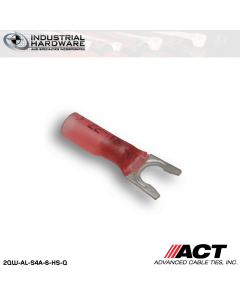 ACT AL-S4A-6-HS-Q Red Heat Shrink Spade Terminal 22-18 AWG 250 pc/Case