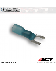 ACT AL-S4B-10-HS-Q Blue Heat Shrink Spade Terminal 16-14 AWG 250 pc/Case