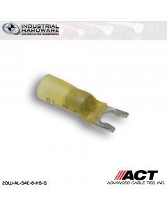 ACT AL-S4C-8-HS-Q Yellow Heat Shrink Spade Terminal 12-10 AWG 250 pc/Case