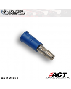 ACT AL-SC4B-N-C Blue Double Crimp Nylon Male Snap Plug 16-14 AWG 1000 pc/Case