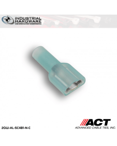 ACT AL-SC4B1-N-C Blue Double Crimp Nylon Male Snap Plug 16-14 AWG 1000 pc/Case