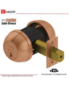 Hager 3114 2-3/8 US10 SCC KD Grade 1 Deadlock Stock No 122863