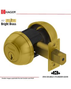 Hager 3114 2-3/4 US3 SCC KA Grade 1 Deadlock Stock No 098268