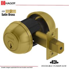 Hager 3114 2-3/4 US4 SCC KD Grade 1 Deadlock Stock No 012595