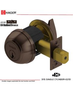 Hager 3115 2-3/4 US10B SCC SK Grade 1 Deadlock Stock No 092607