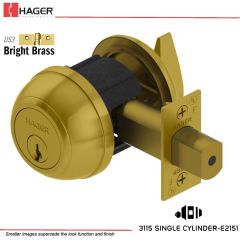 Hager 3115 2-3/4 US3 NC IC Grade 1 Deadlock Stock No 040425