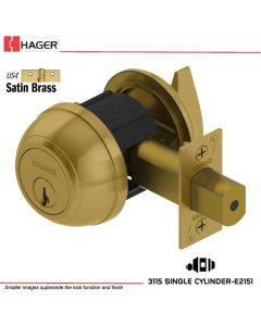 Hager 3115 2-3/4 US4 SCC MK Grade 1 Deadlock Stock No 097860