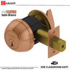 Hager 3118 2-3/4 US10 SCC SK 6PKEY Grade 1 Deadlock Stock No 124243