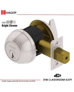 Hager 3118 2-3/4 US26 SCC KD Grade 1 Deadlock Stock No 028126