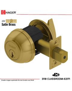 Hager 3118 2-3/4 US4 SCC KD Grade 1 Deadlock Stock No 028131