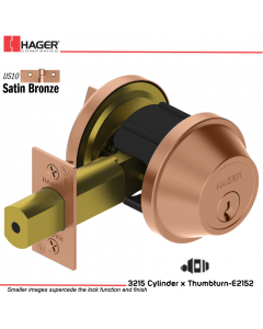 Hager 3215 US10 Deadlock Stock no 012653