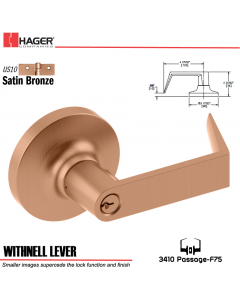 Hager 3410 Withnell Lever Lockset US10 Stock No 124549