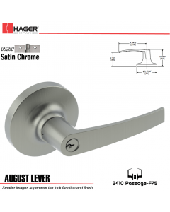 Hager 3410 August Lever Lockset US26D Stock No 152457