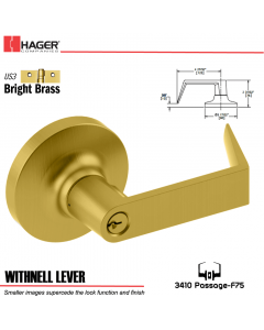 Hager 3410 Withnell Lever Lockset US3 Stock No 105696