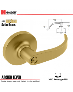 Hager 3410 Archer Lever Lockset US4 Stock No 054724