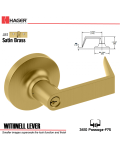 Hager 3410 Withnell Lever Lockset US4 Stock No 049787