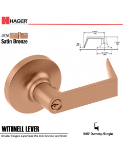 Hager 3417 Withnell Lever Lockset US10 Stock No 012569